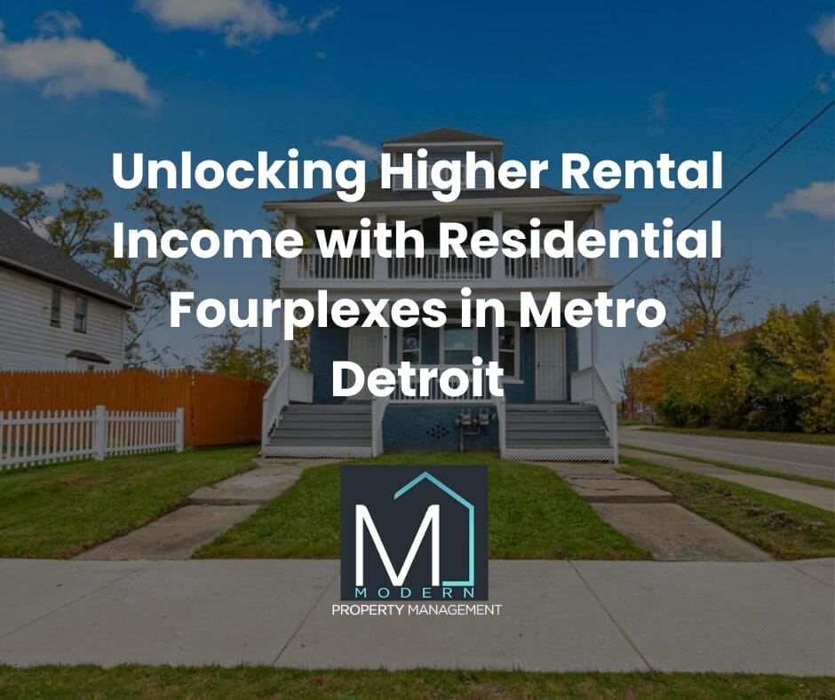 Residential fourplex rental property in Metro Detroit